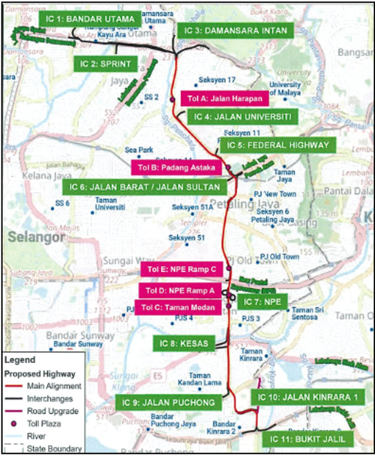 Proposed Petaling Jaya Dispersal Link (PJD LINK)